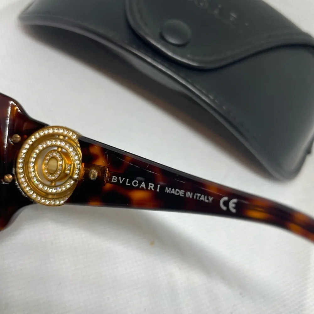 Bulgarian Women’s  Swarovski Crystal Sunglasses 8097-B 851/73 Made In Italy - Picture 8 of 16